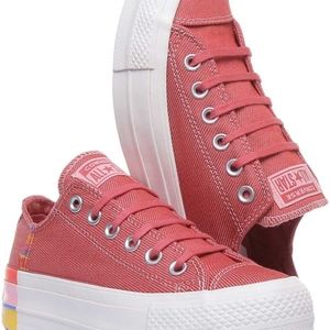 Converse 564995C Ct As Womens Low Top Platform Sneakers In Coral
